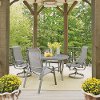 5 Piece Round Outdoor Patio Dining Set - Daytona