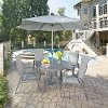 7 Piece Round Outdoor Patio Dining Set- Daytona