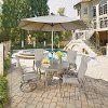 7 Piece Round Outdoor Patio Dining Set - Daytona