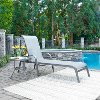 Sling Seat Chaise Lounge Chair and Accent Table - Daytona