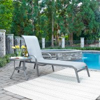 Sling Seat Chaise Lounge Chair and Accent Table - Daytona