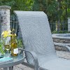 Sling Seat Chaise Lounge Chair and Accent Table - Daytona-2
