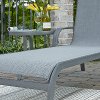 Sling Seat Chaise Lounge Chair and Accent Table - Daytona-3