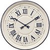 Clearance White and Navy Blue Painted Metal Indigo Wall Clock