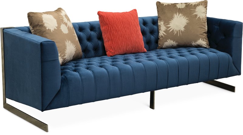 Modern Contemporary Indigo Blue Sofa Lorimer Rc Willey Furniture Modern Contemporary Indigo Blue Sofa Lorimer