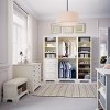 Classic White 5 Piece Closet Organizer with 36 Inch Storage Island - Naples-2
