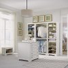 Classic White 5 Piece Closet Organizer with 36 Inch Storage Island - Naples-3