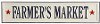 Clearance Navy Blue and White Metal Farmer's Market Sign Wall Decor
