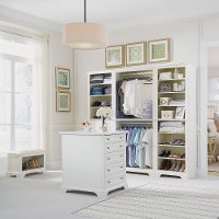Classic White 5 Piece Closet Organizer - Naples