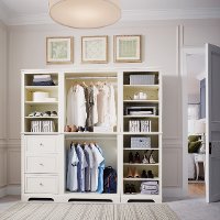 Classic White 3 Piece Closet Organizer - Naples-2