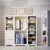 Classic White 3 Piece Closet Organizer - Naples-3