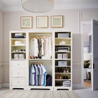 Classic White 3 Piece Closet Organizer - Naples-3