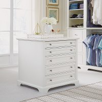 Classic White 36 Inch Storage Island - Naples-5