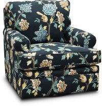 225-462/D154286 Helene Floral Swivel Glider Accent Chair - Roxie