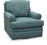 225-462/F150393 Turquoise Tamarack Swivel Glider Accent Chair - Roxie