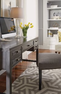 Contemporary Gray Writing Desk - 5th Avenue-3