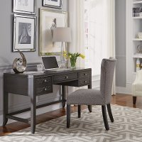 Contemporary Gray Writing Desk - 5th Avenue-6