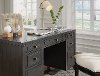 Contemporary Gray Executive Desk - 5th Avenue