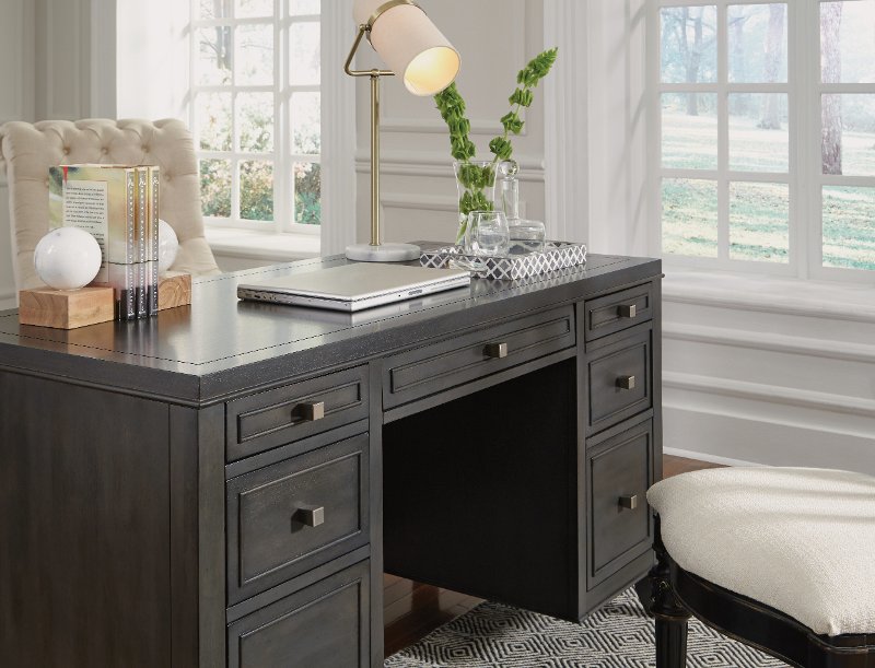 Contemporary Gray Executive Desk 5th Avenue Rc Willey Furniture Contemporary Gray Executive Desk 5th Avenue Rc Willey Furniture