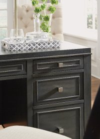 Contemporary Gray Executive Desk - 5th Avenue-2