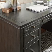 Contemporary Gray Executive Desk - 5th Avenue-6