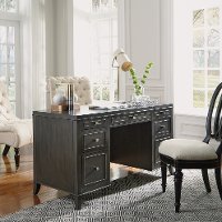 Contemporary Gray Executive Desk - 5th Avenue-7