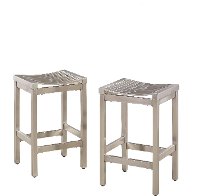 Stainless Steel Counter Stools (Set of 2)