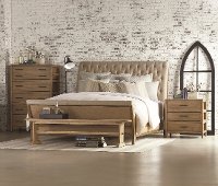 Magnolia Home Furniture Queen Upholstered Sleigh Bed - Camion