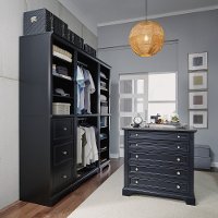 Satin Black 4 Piece Closet Organizer - Naples
