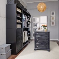Satin Black 4 Piece Closet Organizer - Naples