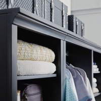 Classic Black Closet Wall Drawer Unit - Bedford-2