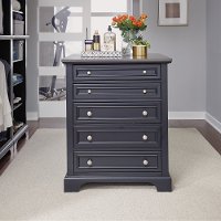 Classic Black 30 Inch Storage Island - Bedford