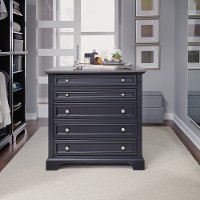 Classic Black 36 Inch Storage Island - Bedford