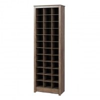 Drifted Gray Shoe Storage Cabinet - Space-Saving