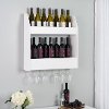 White Two-Tier Floating Wine Rack-3