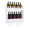 White Two-Tier Floating Wine Rack-5