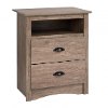 Modern Rustic Drifted Gray Nightstand - Salt Spring-2