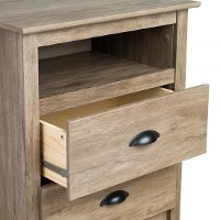 Modern Rustic Drifted Gray Nightstand - Salt Spring-3