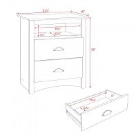 Modern Rustic Drifted Gray Nightstand - Salt Spring-4