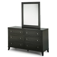 Classic Contemporary Gray Dresser and Mirror - 5th Avenue-2