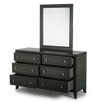 Classic Contemporary Gray Dresser and Mirror - 5th Avenue-3