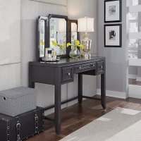 Classic Contemporary Gray Vanity and Mirror - 5th Avenue-3