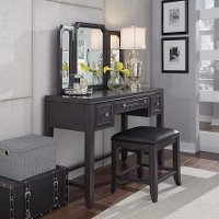 Classic Contemporary Gray Vanity Set - 5th Avenue