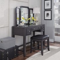 Classic Contemporary Gray Vanity Set - 5th Avenue-2