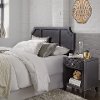 Classic Contemporary Gray Full-Queen Headboard & Nightstand - 5th Avenue