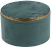 Sage Velveteen Round Storage Box
