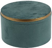 Sage Velveteen Round Storage Box