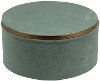 Seafoam Green Velveteen Round Storage Box