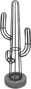 Clearance 28 Inch Gray Metal Saguaro Cactus Sculpture