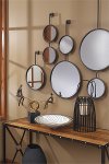Gray Circle Metal Wall Mirrors - Set of 4-2